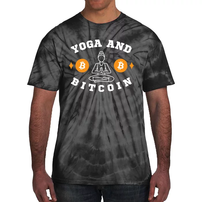 Yoga And Bitcoin, Workout, Gym, Crypto, Fitness, Cryptocurrency HODL BTC Tie-Dye T-Shirt