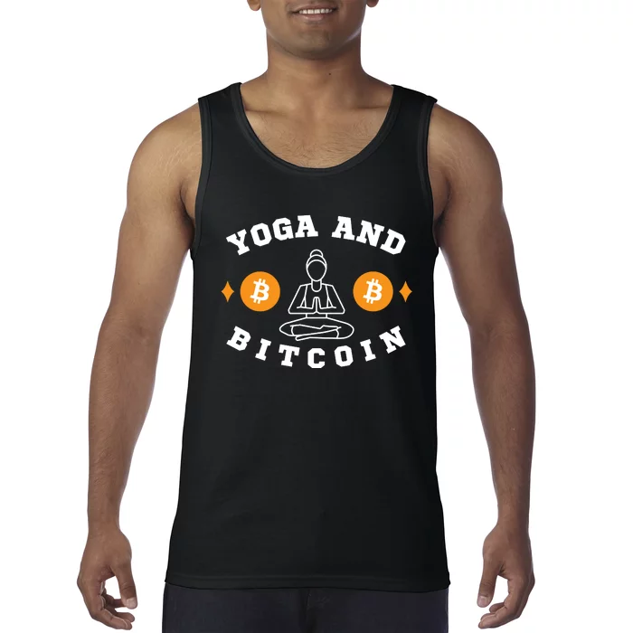 Yoga And Bitcoin, Workout, Gym, Crypto, Fitness, Cryptocurrency HODL BTC Tank Top