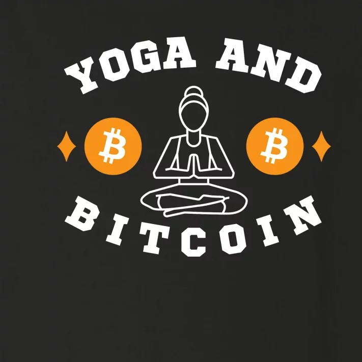 Yoga And Bitcoin, Workout, Gym, Crypto, Fitness, Cryptocurrency HODL BTC Toddler Long Sleeve Shirt