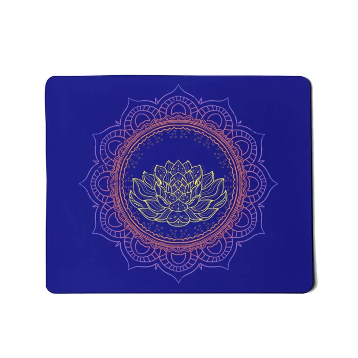 Yoga Art Buddhist Flower Blossom Spiritual Dala Lotus Gift Mousepad