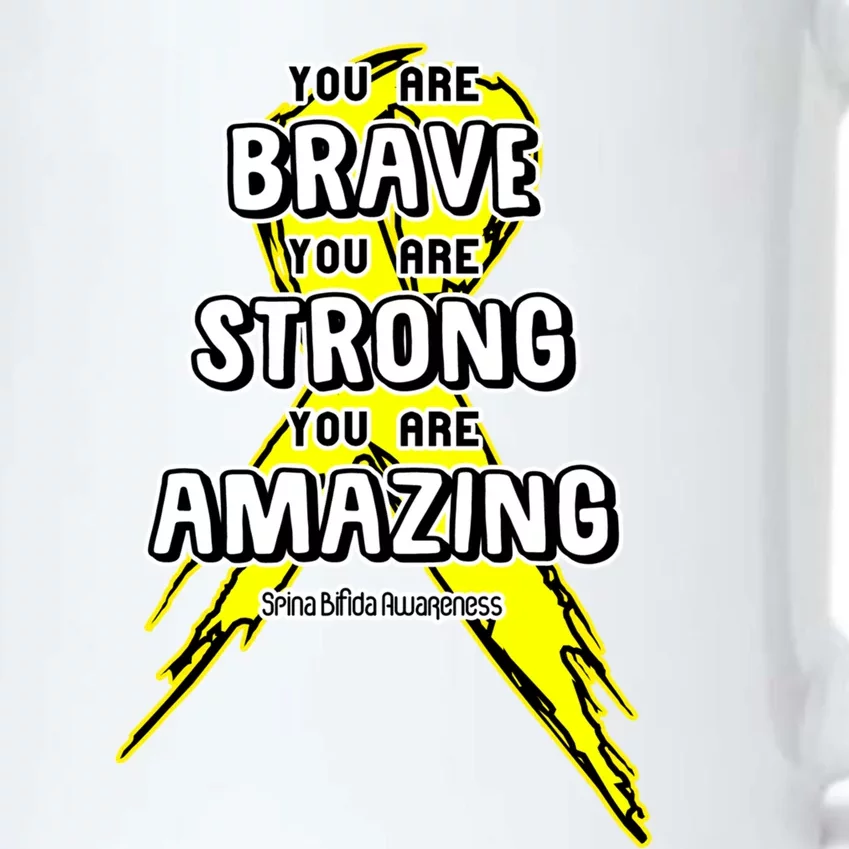 You Are Brave Strong Amazing! Spina Bifida Awareness Funny Gift Black Color Changing Mug