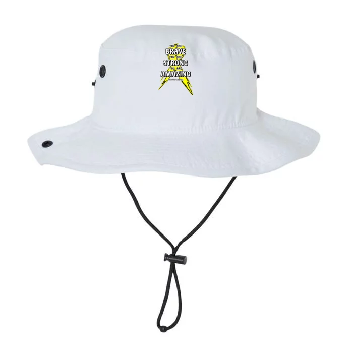 You Are Brave Strong Amazing! Spina Bifida Awareness Funny Gift Legacy Cool Fit Booney Bucket Hat