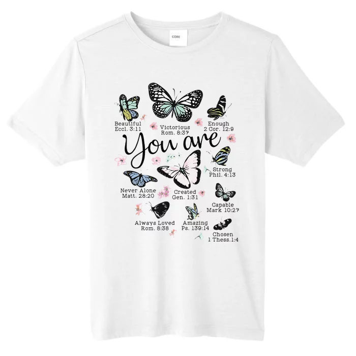 You Are Beautiful Bible Verse Religious Christian Butterfly ChromaSoft Performance T-Shirt