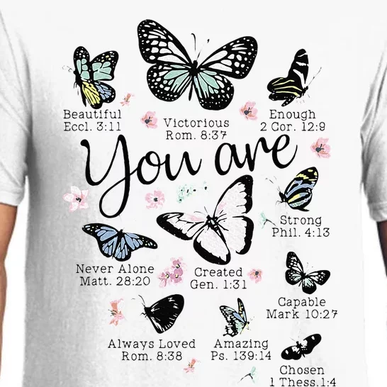 You Are Beautiful Bible Verse Religious Christian Pajama Set