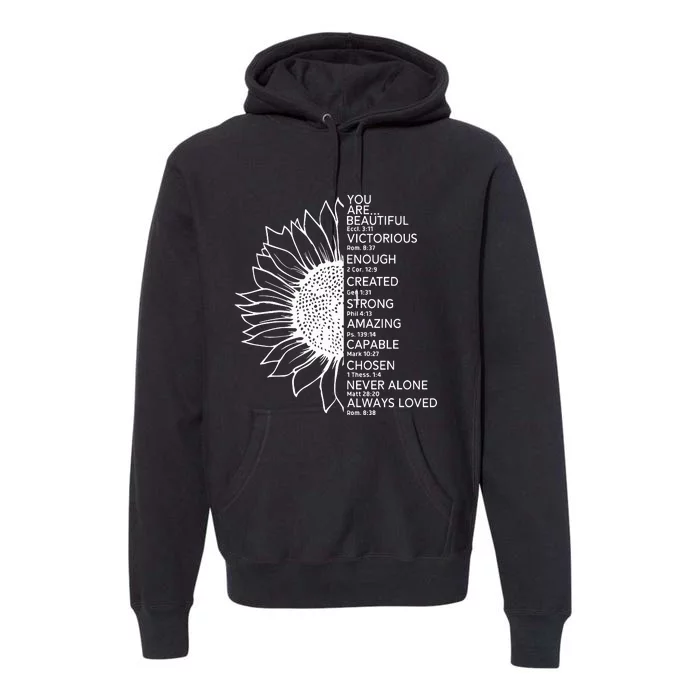 You Are Beautiful Bible Verse Premium Hoodie