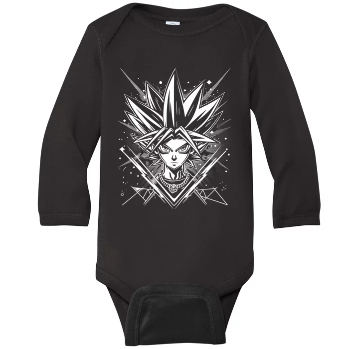 Yugioh Anime Cards Manga Comic Japanese Style Gamer Design Baby Long Sleeve Bodysuit