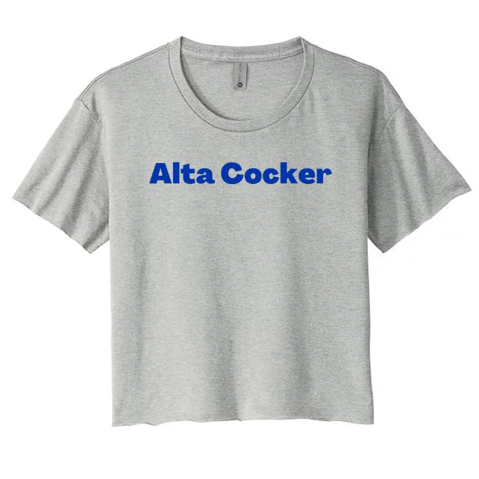 Yiddish Alta Cocker a Funny Jewish Old Person Women's Crop Top Tee