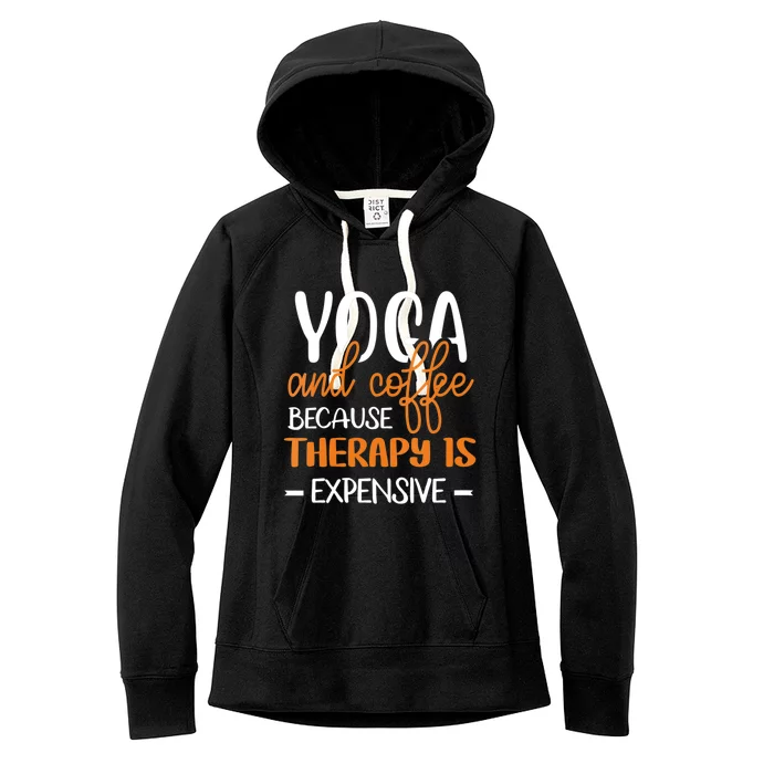 Yoga And Coffee Meditation Funny Women's Fleece Hoodie