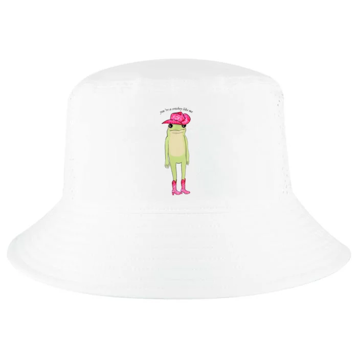 YouRe A Cowboy Like Me Funny Frog Pink Cowboy Hat Cowgirl Cool Comfort Performance Bucket Hat