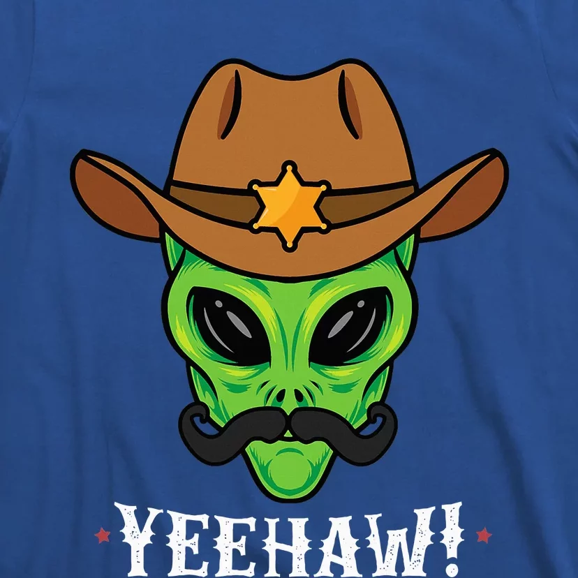 Y.eehaw A.lien C.owboy Funny Halloween S.pace T-Shirt