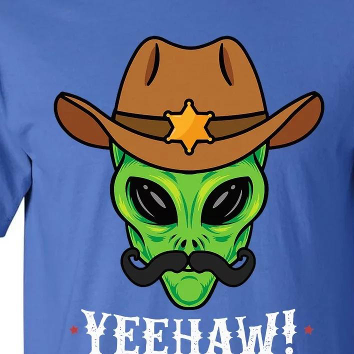 Y.eehaw A.lien C.owboy Funny Halloween S.pace Tall T-Shirt