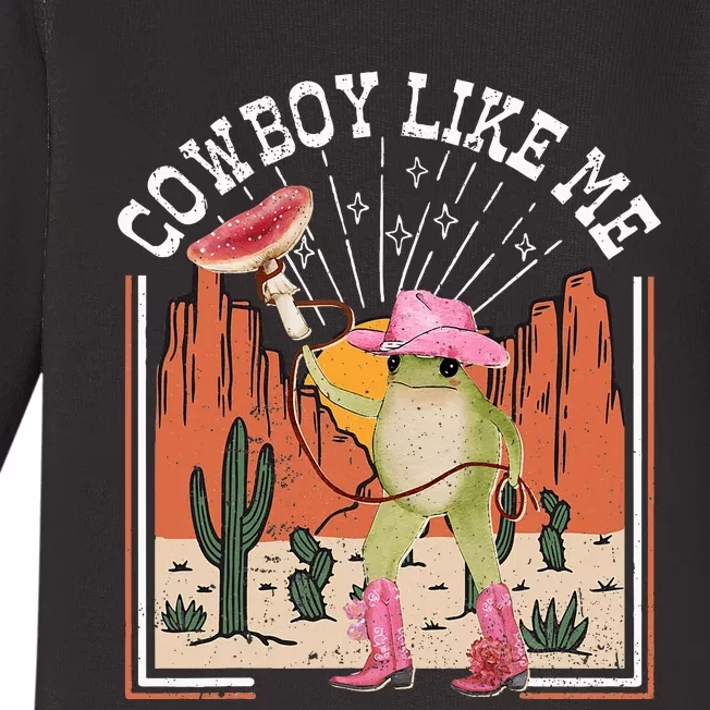 Youre A Cowboy Like Me Frog Cowboy Hat Cowgirl Baby Long Sleeve Bodysuit