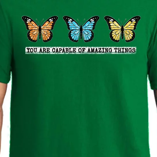 You Are Capable Of Amazing Things Monarch Butterfly Pajama Set