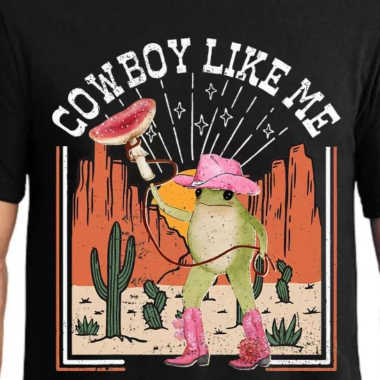 Youre A Cowboy Like Me Frog Cowboy Hat Cowgirl Pajama Set