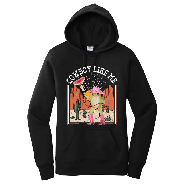 Youre A Cowboy Like Me Frog Cowboy Hat Cowgirl Women's Pullover Hoodie