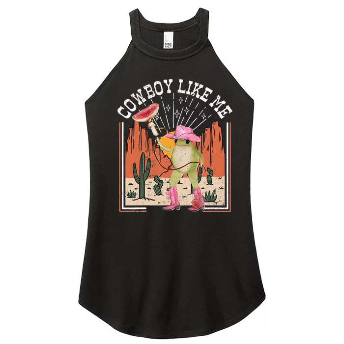 Youre A Cowboy Like Me Frog Cowboy Hat Cowgirl Women’s Perfect Tri Rocker Tank