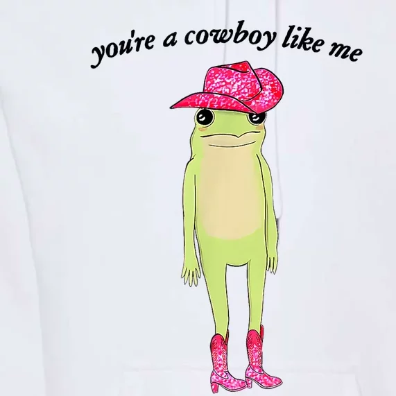 Youre A Cowboy Like Me Cowboy Frog Pink Funny Premium Hoodie