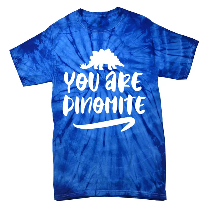 You Are Dinofunny Giftmite Dinosaur Back To School Great Gift Tie-Dye T-Shirt