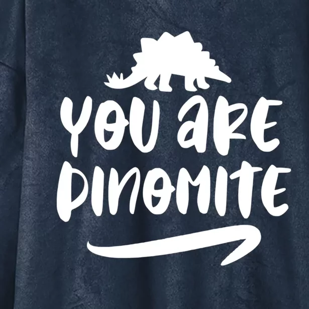 You Are Dinofunny Giftmite Dinosaur Back To School Great Gift Hooded Wearable Blanket