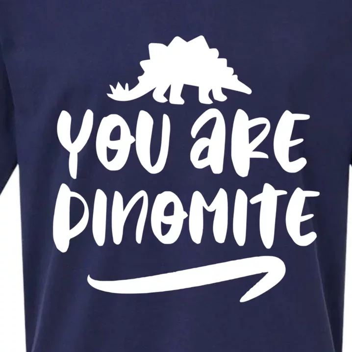 You Are Dinofunny Giftmite Dinosaur Back To School Great Gift Sueded Cloud Jersey T-Shirt