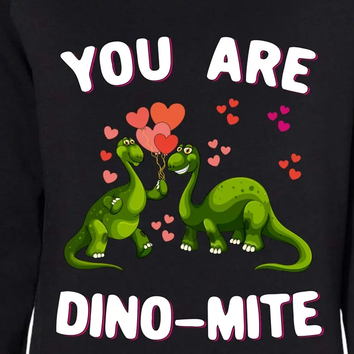 You Are Dinogiftmite Dinosaurs Valentines Day Heart Dinogiftmite Gift Womens California Wash Sweatshirt