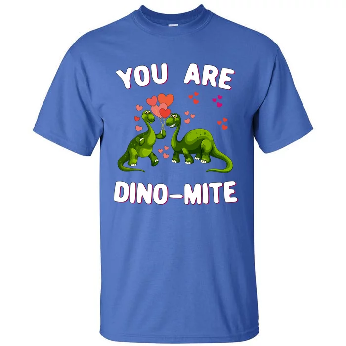 You Are Dinogiftmite Dinosaurs Valentines Day Heart Dinogiftmite Gift Tall T-Shirt