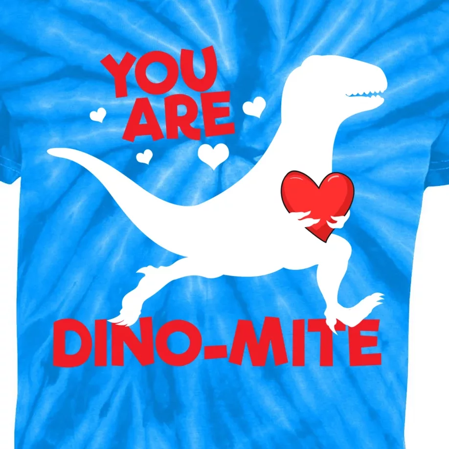 You Are Dinocool Giftmite Dinosaur Valentines Day Dinosaur Gift Kids Tie-Dye T-Shirt