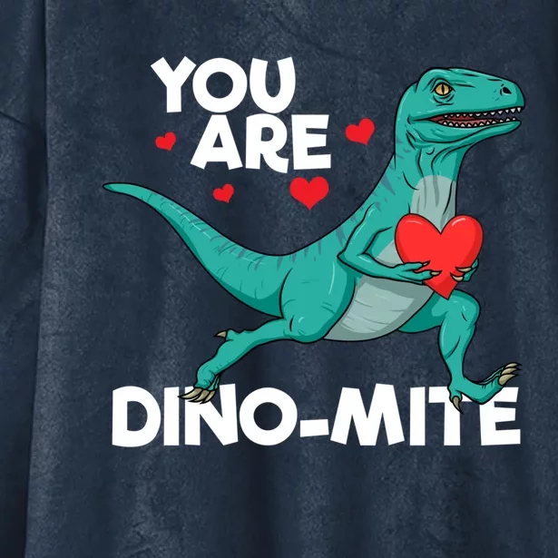 You Are Dinocute Giftmite Dinosaur Valentines Day Dinosaur Great Gift Hooded Wearable Blanket