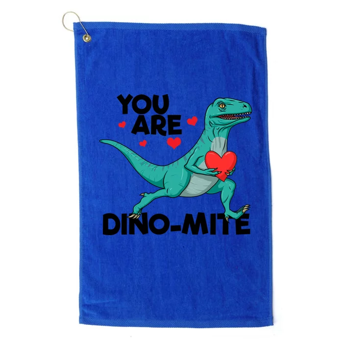 You Are Dinogiftmite Dinosaur Valentines Day Dinosaur Funny Gift Platinum Collection Golf Towel