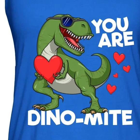 You Are Dinomeaningful Giftmite Tmeaningful Giftrex Dinosaur Valentines Day Trex Ladies Essential Flowy Tank