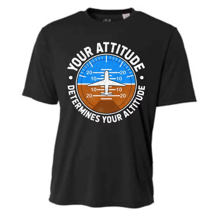 Your Attitude Determines Your Altitude Motivational Message Cooling Performance Crew T-Shirt