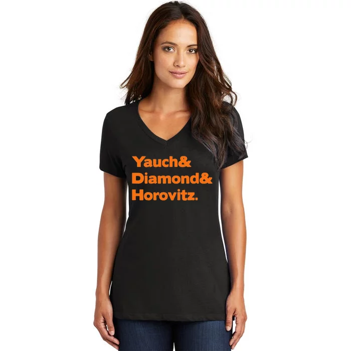 Yauch And Diamond And Horovitz Women's V-Neck T-Shirt