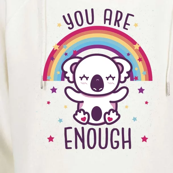 You Are Enough Koala Womens Funnel Neck Pullover Hood