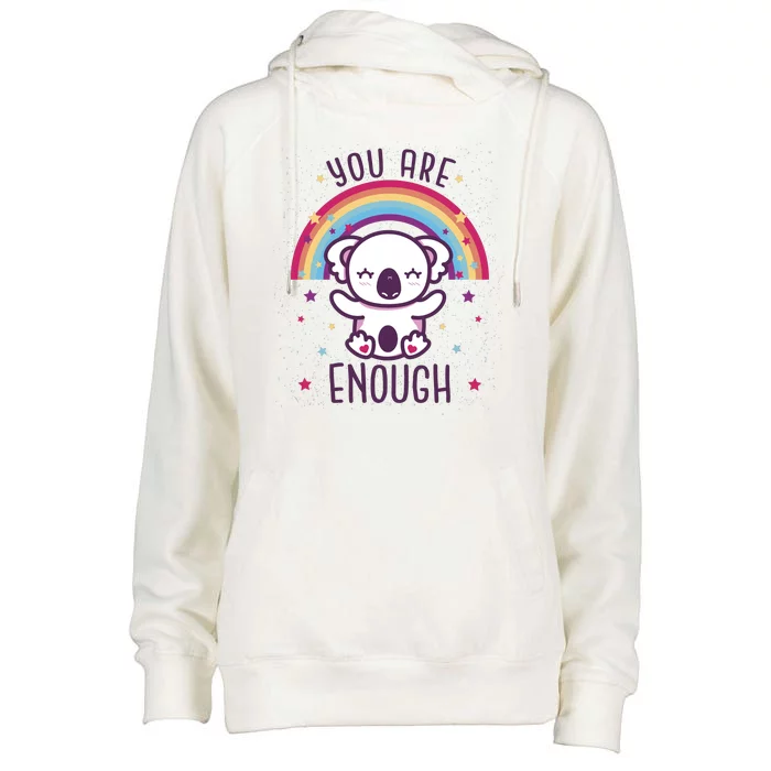 You Are Enough Koala Womens Funnel Neck Pullover Hood