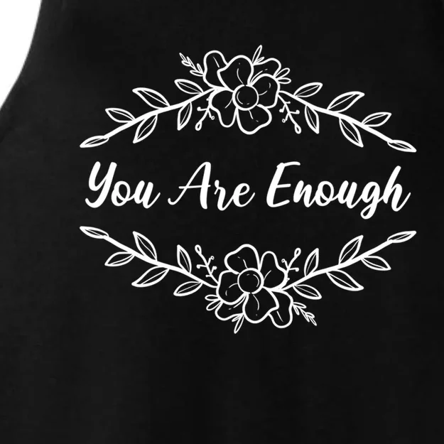 You Are Enough Motivational Person Gift Ladies Tri-Blend Wicking Tank