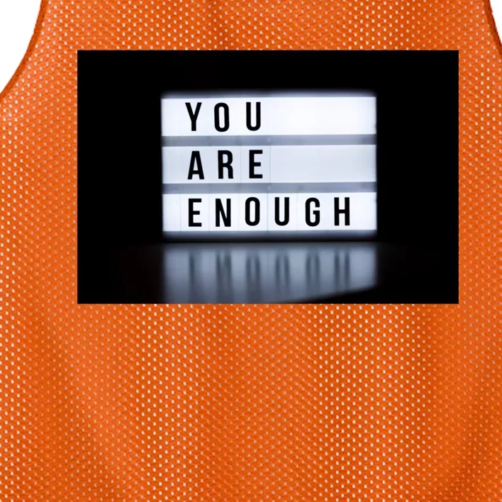 You Are Enough Mesh Reversible Basketball Jersey Tank