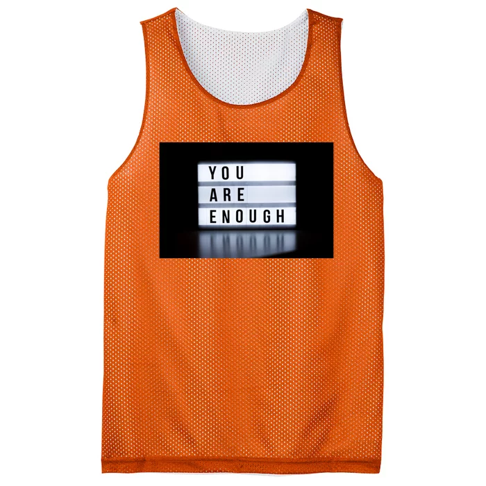 You Are Enough Mesh Reversible Basketball Jersey Tank