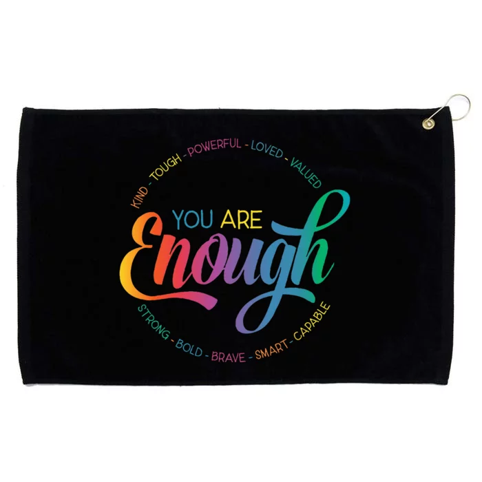 You Are Enough LGBT Pride Month Gay Lesbian Rainbow Ally Grommeted Golf Towel