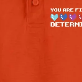 You Are Filled With Determination Gamers Motivational Gaming Dry Zone Grid Performance Polo