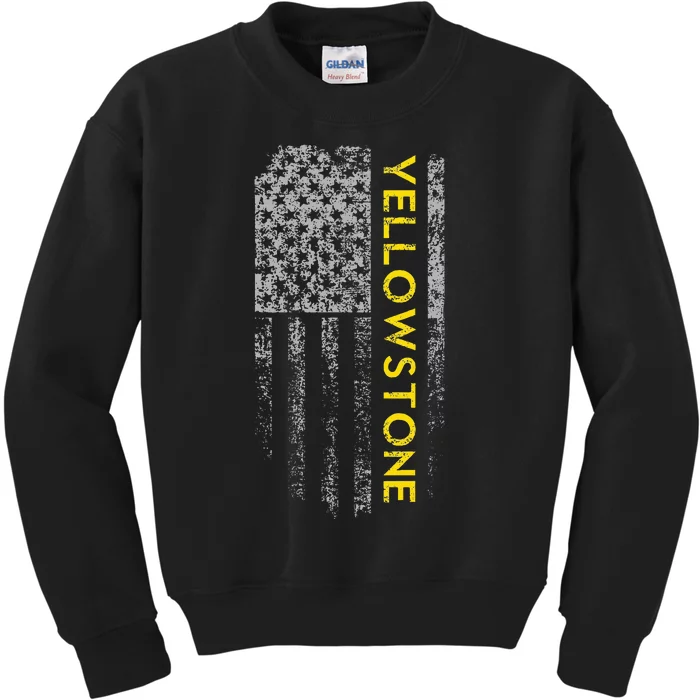 Yellowstone American Flag Kids Sweatshirt