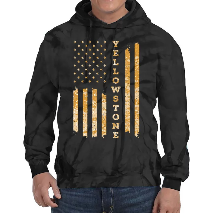 Yellowstone American Flag – Usa National Park Tie Dye Hoodie