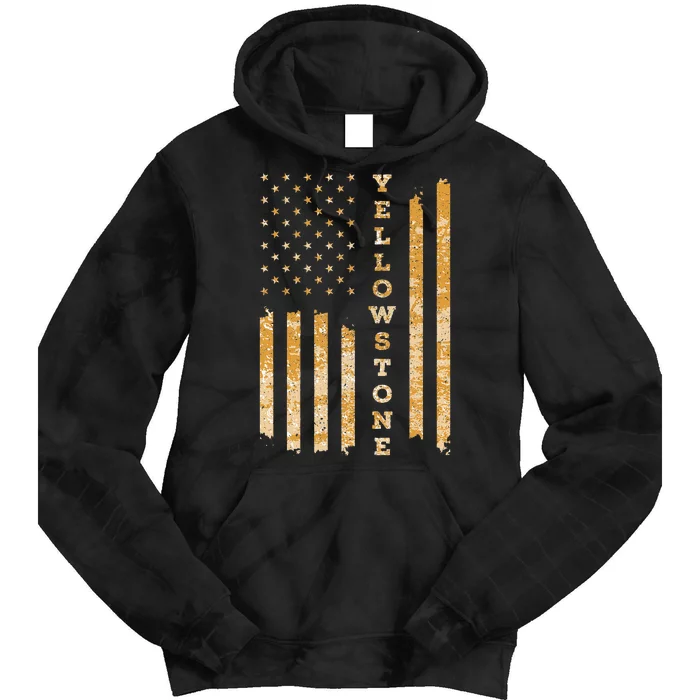 Yellowstone American Flag – Usa National Park Tie Dye Hoodie