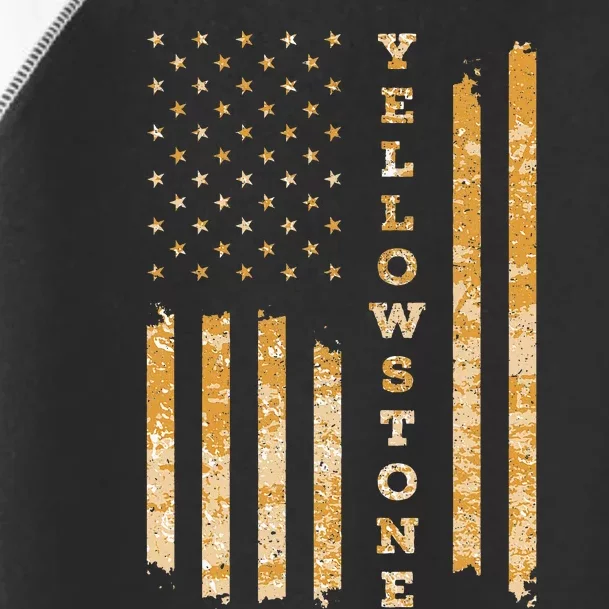 Yellowstone American Flag – Usa National Park Toddler Fine Jersey T-Shirt