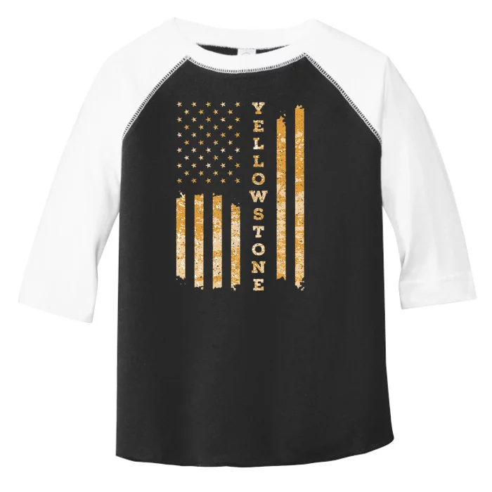 Yellowstone American Flag – Usa National Park Toddler Fine Jersey T-Shirt