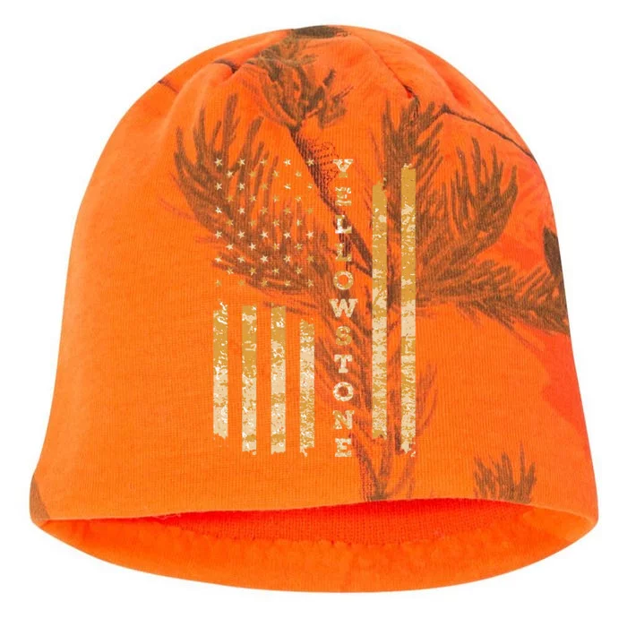 Yellowstone American Flag – Usa National Park Kati - Camo Knit Beanie