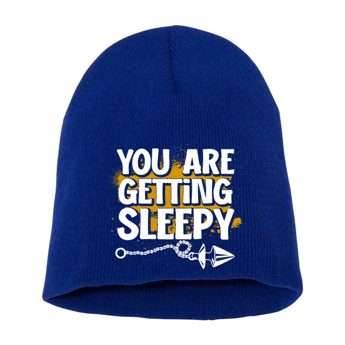 You Are Getting Sleepy Hypnotic Illusion Hypnosis Cool Gift Short Acrylic Beanie