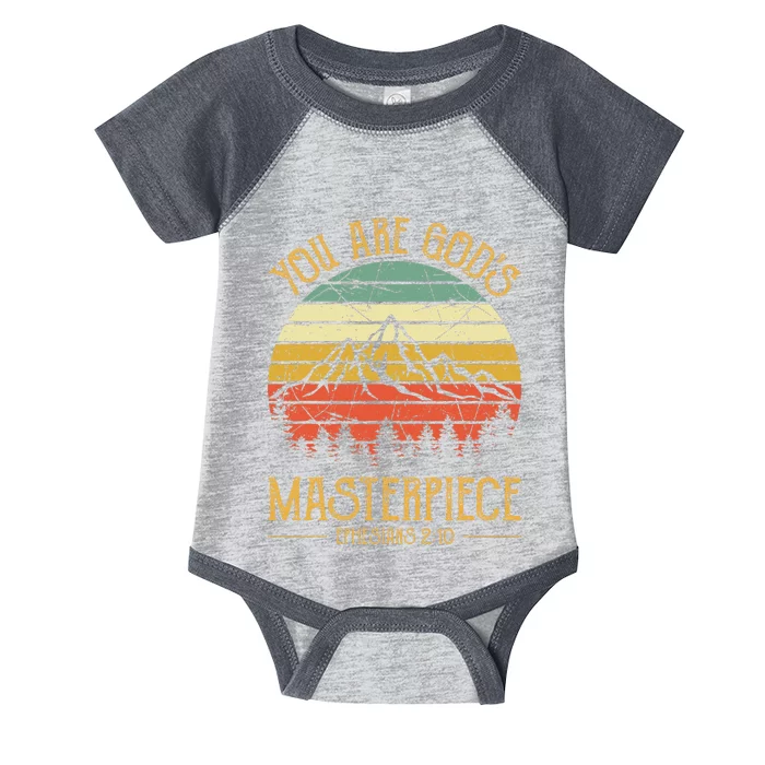 You Are Gods Masterpiece Kids Christian Infant Baby Jersey Bodysuit