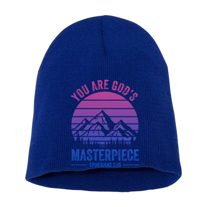 You Are God's Masterpiece Bible Verse Christian Faith Gift Short Acrylic Beanie