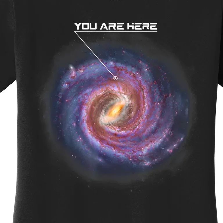 You Are Here Astronomy Milky Way Solar System Galaxy Space Women's T-Shirt