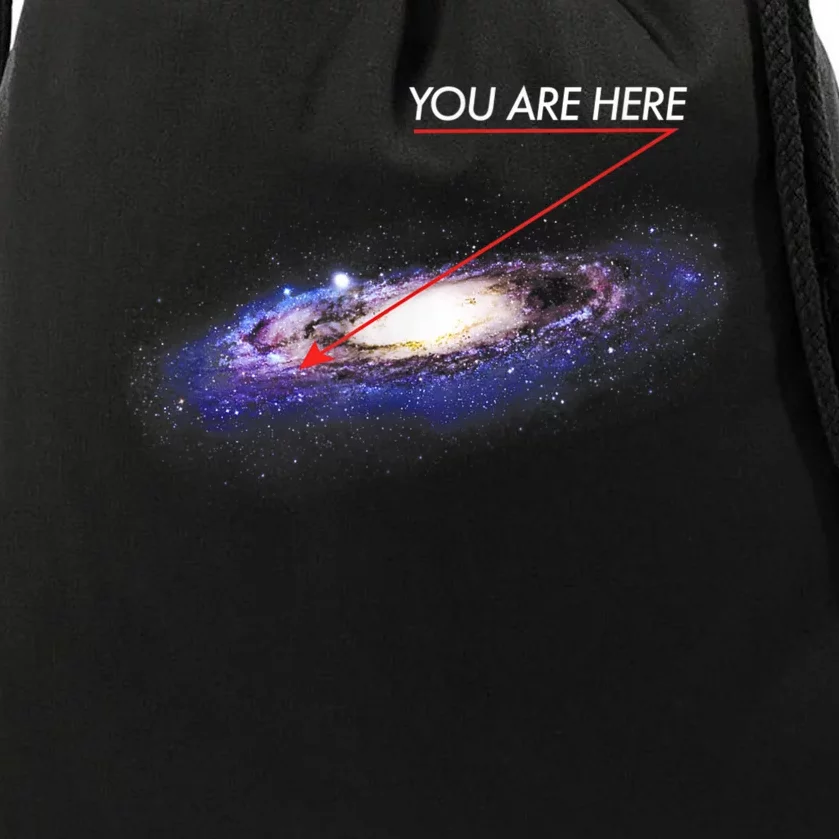 YOU ARE HERE Milky Way Galaxy Funny Outerspace Astronomy Drawstring Bag